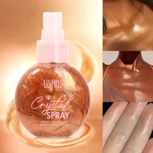 Liquid Highlighter Spray Brightening Liquid Body Highlighting Shimmer Oil Makeup 3 Color Glitter Spray Oil Lotion