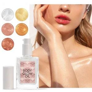 Liquid Spray Shimmer Body Glow Highlighter Waterproof Natural Vegan Private Label Body Shimmer Oil