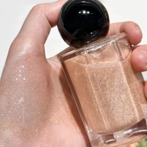 Long Lasting Liquid Highlighter Bronze Golden Glow Glitter Body Massage Oil Body Shimmer Oil