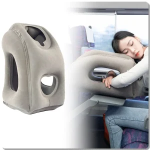 Long distance Travel Neck Pillow PVC Plush Fabric Cushion Midday Rest Office Inflatable Reclining Pillow Customizable