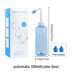 Low MOQ Factory Custom Color Portable Nasal Irrigator Sinus Rinse Bottle Private Label Nasal Cleaner Washer for Small Business