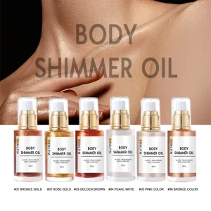 Luminous Body Highlight Oil Long Lasting Shimmer Glow Waterproof Body Shine Makeup Oil