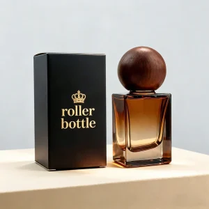 Luxury 10ml Square Glass Roll on Bottle with Roller for Fine Mist Spray Screw Cap for Cosmetic Essential Oil