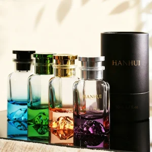 Luxury Custom Perfume Bottle Perfume Glass Bottle 30ml 50ml Empty Volcano Perfume Bottle Glass with Box