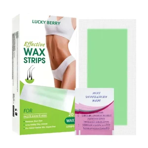 Luxury Customized Nonwoven Fabric Organic Vegan Double sided Wax Strips Supplies Sensitive Skin Hair Removal Beauty Salon Use