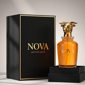 Luxury Empty Glass Perfume Bottle 50ml 100ml Matte Carton Gold Animal Head Cap Refillable Fine Mist High Quality Fragrance