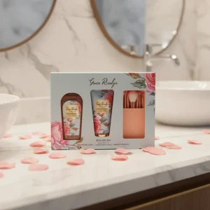 Luxury Rose Bath Spa Gift Set Contains Shower Gel Body Lotion for Women