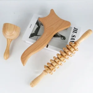 Lymphatic Drainage Massager Kit Wooden Massager Body Sculpting Tools for Muscle Pain Relief Body Contouring and Shaping
