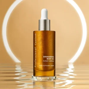 MLM Custom Long Lasting Moisturizing Organic Vegan Shiny Private Label Shimmer Liquid Body SPF Eco Friendly