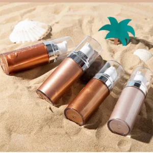 MLM Custom Makeup 30ml 50ml High Quality Organic Natural Vegan Body Highlighter Skin Moisturizing Makeup Body Lotion Cream