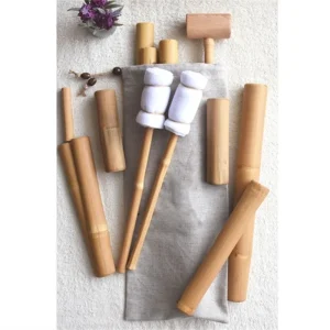 Madero Therapy Rollers Set of 14 Swedish Massage Starter Kit Wood Therapy Tools Bamboo Fusion Massage Sticks and Rollers