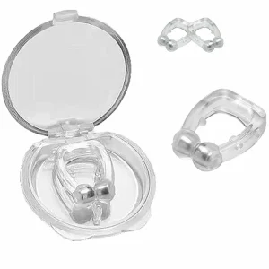 Magnetic Anti Snoring Hypoallergenic Latex Free Silicone Nose Clip Reusable Velcro Nasal Strip Dilator Breathing Aid for Better