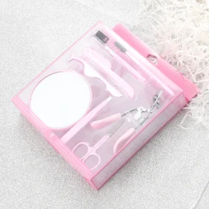 Makeup Tools Set 8pcs Stainless Steel Eyelash Curler Eyelash Tweezers Eyebrow Comb Eyebrow Clip Scissors Mirror