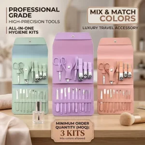 Manicure Pedicure Set 18 in 1 Manicure Set Travel Grooming Case Stainless Steel Beauty Supplies