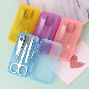 Manicure Pedicure Set Mini Size Tool Case 4pcs Nail Cutter Set