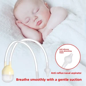 Manual Baby Oral Nasal Aspirator Newborn Care Anti-Reflux Catheter PP Cleaning Snot Feces OEM/ODM Logo Baby Care Product