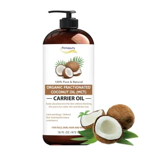 Manufacture Bulk Carrier Oil Massage Oil Hair Skin Liquid Pure Fractionated Organic Virgin Cold Pressed Coconut Oil