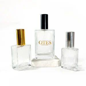 Manufacturer Luxury Empty Rectangular Shaped Cosmetic Container Refillable Spray 30ml 50ml 100ml Glass Perfume Bottle