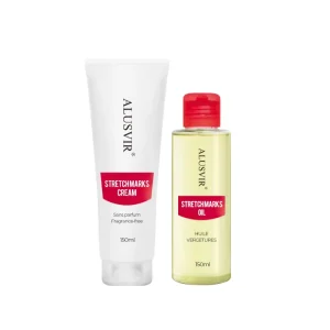 Maternity Skin Care 2 in 1 Strech Marks Removal Anti Stretch Mark Cream Pregnancy Oil Women Body Care Set for Body