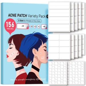 Medical 5 Sizes 404 Counts Hydrocolloid Bandages Big Acne Large Pimple Patches for Body Back Face Chest Zit Patches