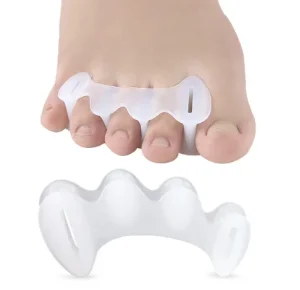 Medical Orthotics Gel Toe Separator Three Hole Foot Care Product for Bunions Correct Straighteners Adjustable Made Silicone