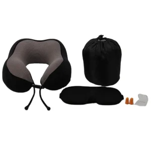 Memory Foam Travel Neck Pillow Kit U Shape Pillow with Sleep Mask