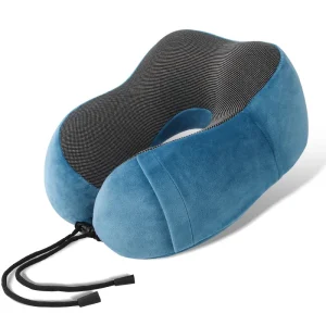 Memory Foam U Shape Neck Pillow Ergonomic Dual Fabric Travel Neck Support Pillow Removable Washable OEM Custom