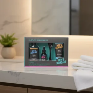 Men’s Spa Gift Set Contains Shower Gel Body Oil Body Lotion Face Roller