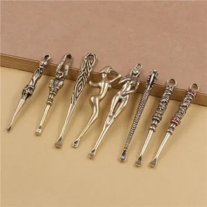 Metal Crafts Metal Spoons in Various Designs Brass Earpick Spoon