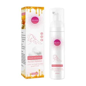 Mild Beeswax Hair Removal Cream Spray for Underarm and Leg Hair Removal, Smoothing Moisturizing