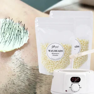 Milk Hair Removal Wax Hard Depilatory Wax Beads for Body Hair Removal 100g Bagged At-Home Waxing Gentle on Skin