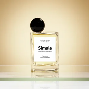 Mini Square Clear Glass Perfume Bottle with Black Ball Cap 30ml 50ml 100ml