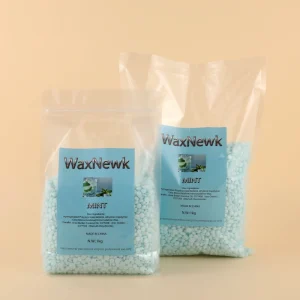 Mint Gel Consistency Thinner Application Rosin Free Sparkle Blue Mint Scent Brazilian Hard Wax Beads