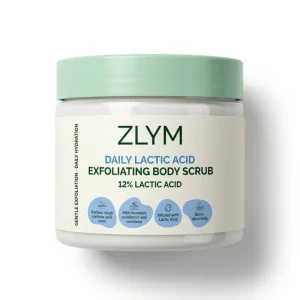 Moisturizing Body Scrub Lactic Acid Sugar Glycerin Hydrating Smoothing Exfoliating Scrub for Dry Sensitive Skin