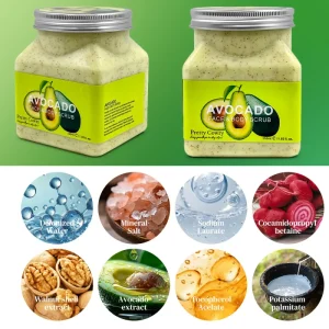 Moisturizing Exfoliation Body Hand Foot Scrub Avcoado Face Body Scrub