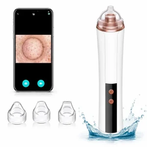 Multi Function Stainless Steel Blackhead Remover Vacuum Microcrystalline Tips 6 Suction Heads for Acne Treatment Pore Cleaning