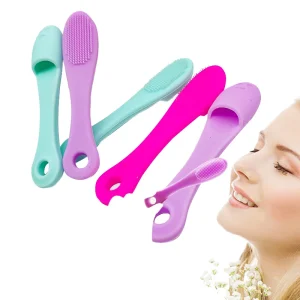 Multi Functional Lip Brush Applicator Tiny Exfoliate Nose Pore Cleansing Exfoliator Silicone Lip Scrub Brush