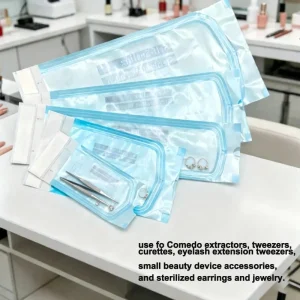 Multiple Sizes Disposable Sterilization Bags for Nail Tools Medical Grade Sanding Belt & Drill Bit Sterilizer Pouches