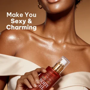 Multiple Usages Sparkle Skin Body Shimmer Oil Highlighting Liquid Illuminate Glow Oil Body Luminizer