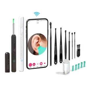 NE27 Smart Visual Ear Cleanser 6 LED Lights Wireless Otoscope Ear Camera Ear Wax Removal Tool with Protection Cap