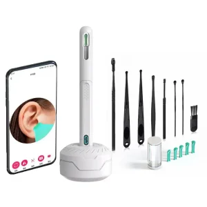 NK3 E Pro Wireless Visual Ear Wax Removal with Storage Case 12pcs Replacement Ear Spoon Heads Safe Endoscope Earpick with Camera
