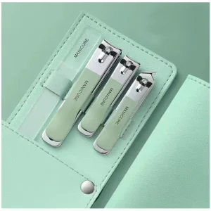 Nail Clipper Set Personal Nail Care Set Beauty Tool Finger Care Gift 4 in 1 Stainless Steel Manicure Set in Pu Bag
