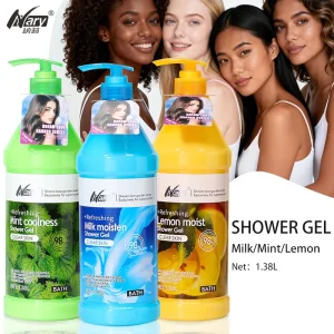 Nary Mint Milk Lemon Shower Gel Exfoliating Moisturizing Skin Care Gel De Douche Organic Soothing Body Wash Set
