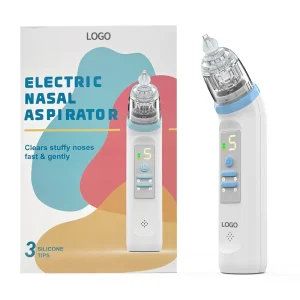 Nasal Aspirator Electric Baby Nasal Suction Nose Cleaning Device Rechargeable Bebe Care Nasal Suction Device Logo Brand Design
