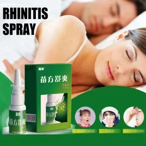 Nasal Spray for Allergy Rhinitis Care Herbal Safety Formula Sulfate Free Paraben Free Bottle Container Convenient Quick