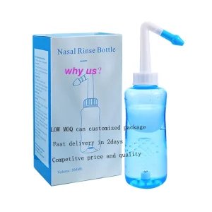Nasal Wash Bottle Irrigation with 0.9% Saline Solution Nasal Passage Clean Alleviating Acute Nasopharyngitis