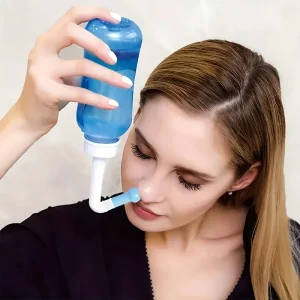 Nasal Wash Bottle Neti Pot Sinus Rinse Bottle Nose Cleaner Nasal Irrigation Set for Adult & Kid Bpa Free Nose Care Rhinitis