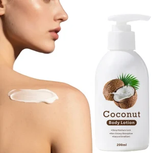 Natural Adults Whitening Body Lotion Coconut Oil Vitamin C 200ml Deep Moisturizer Body Butter Nourishing Lightening