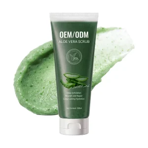 Natural Aloe Vera Extract Body Scrub Gentle Exfoliating Dead Skin Remover Private Label Supported