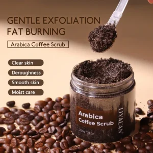 Natural Arabica Coffee Body Scrub with Dead Sea Salt & Vitamin E Exfoliating Moisturizing Bath Salt for Normal Skin Wellness